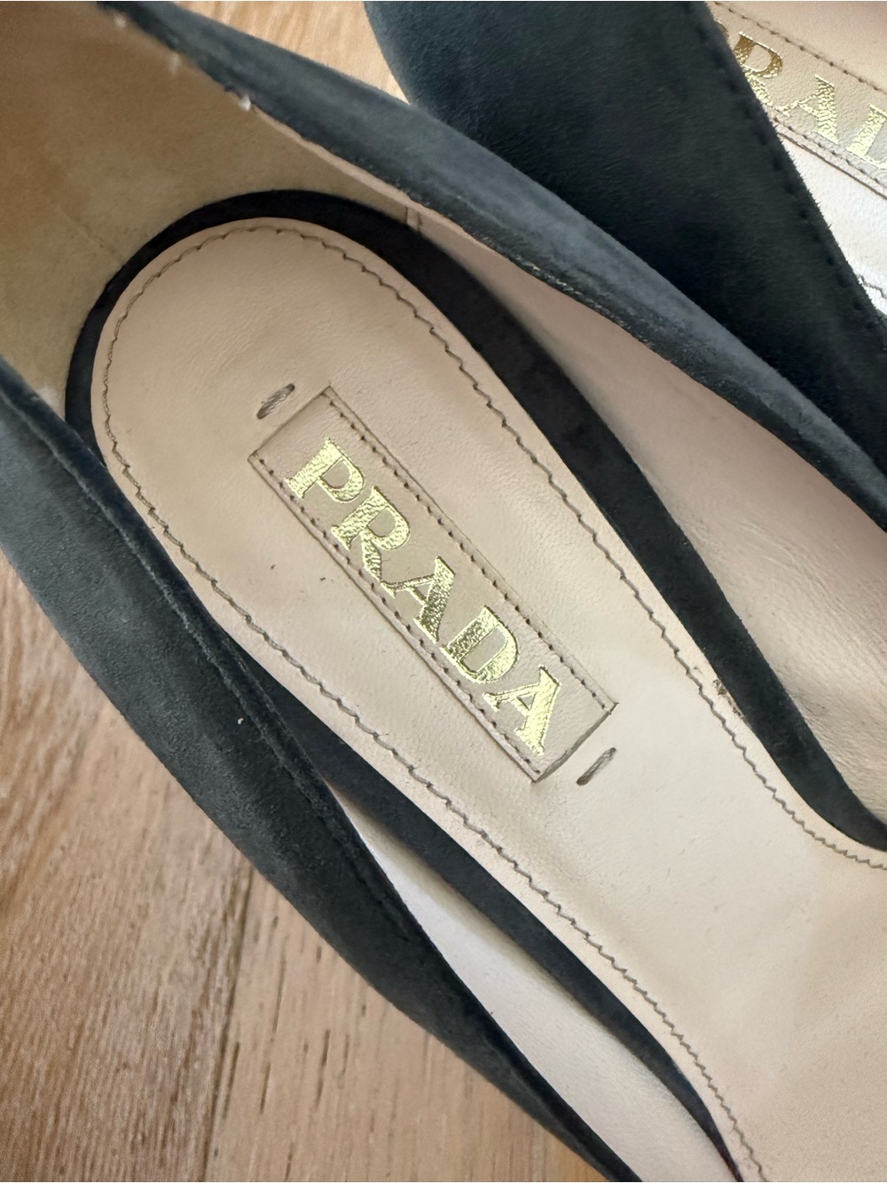 Prada Dark Gray Suede Stiletto Pumps NWOT - Picture 10 of 10